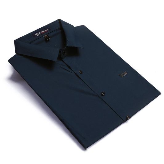 blue stretchable half sleev shirt