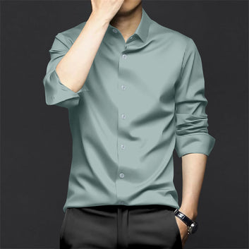 Hit Grey Sheen Super Satin Premium Cotton Shirt