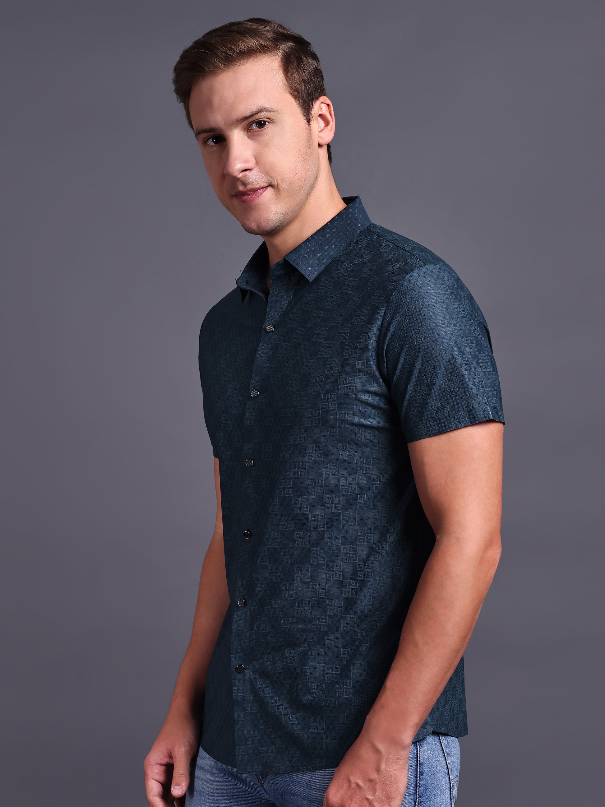 Blue imported stretchable shirts for men