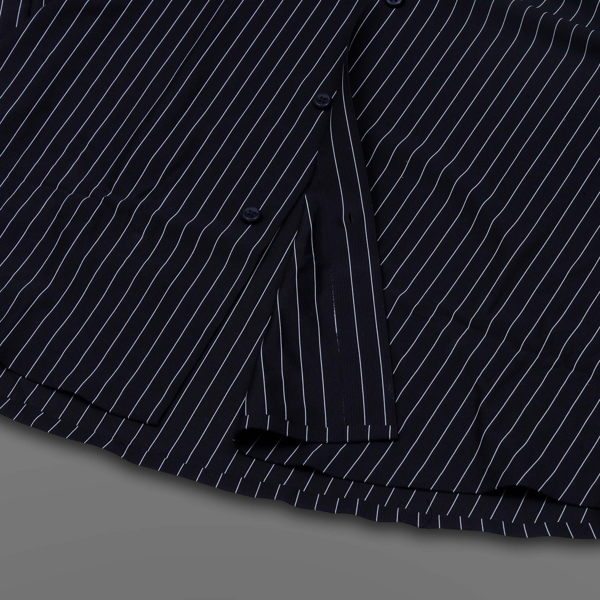 black striped formal stretchable shirts