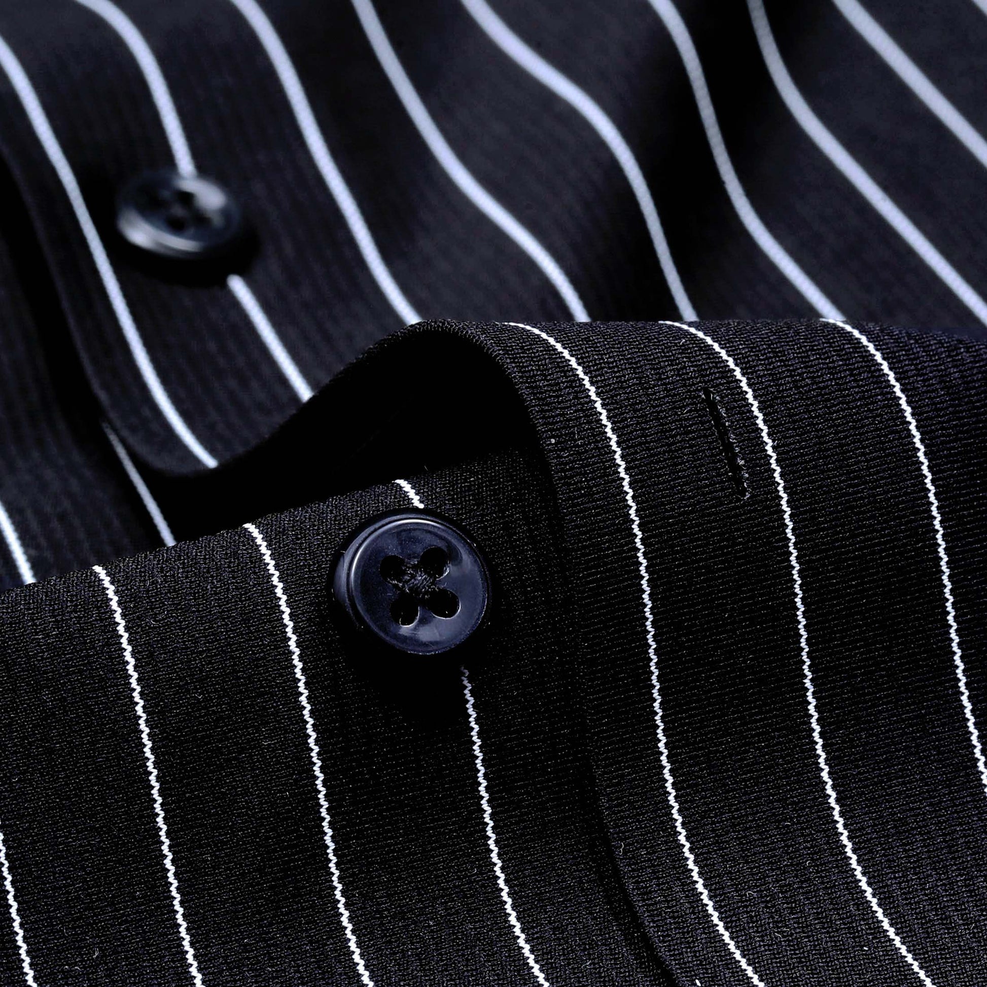 black striped mens stretchable shirts