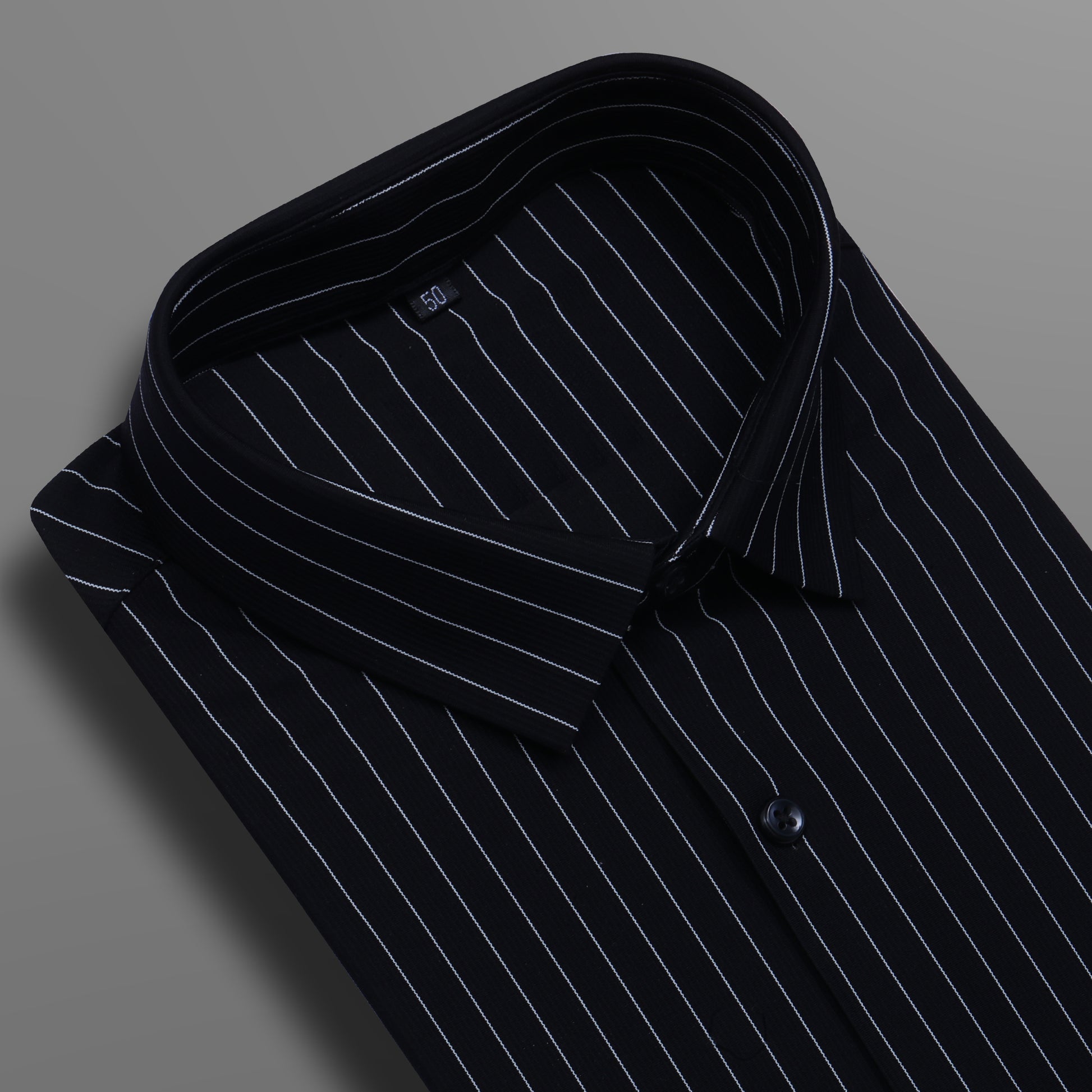 black striped stretchable shirts for men