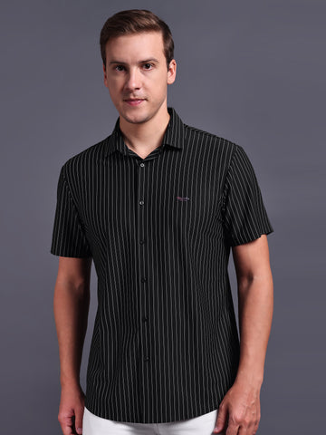 black stripped imported mens shirts