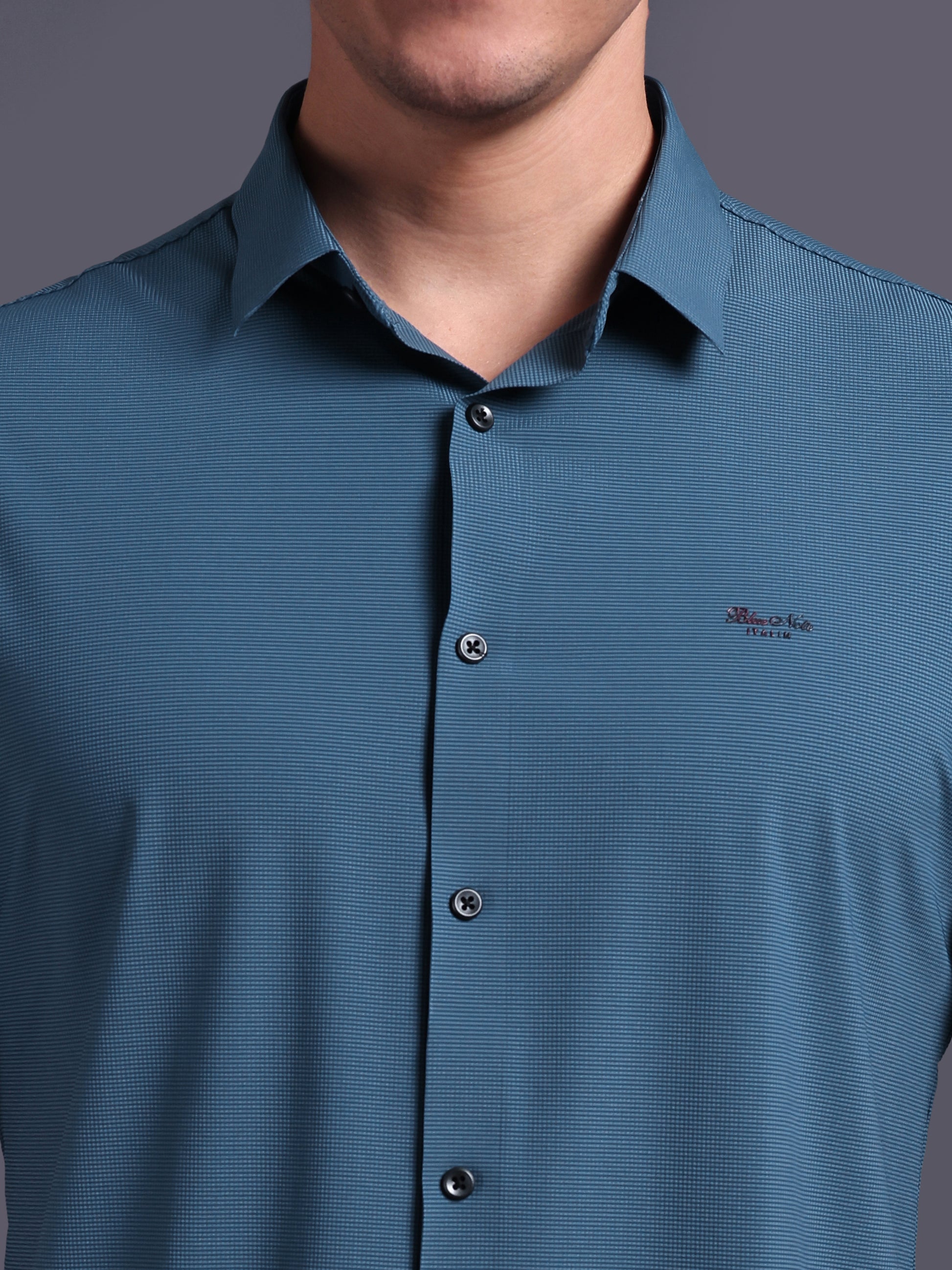 blue formal stretchable shirts