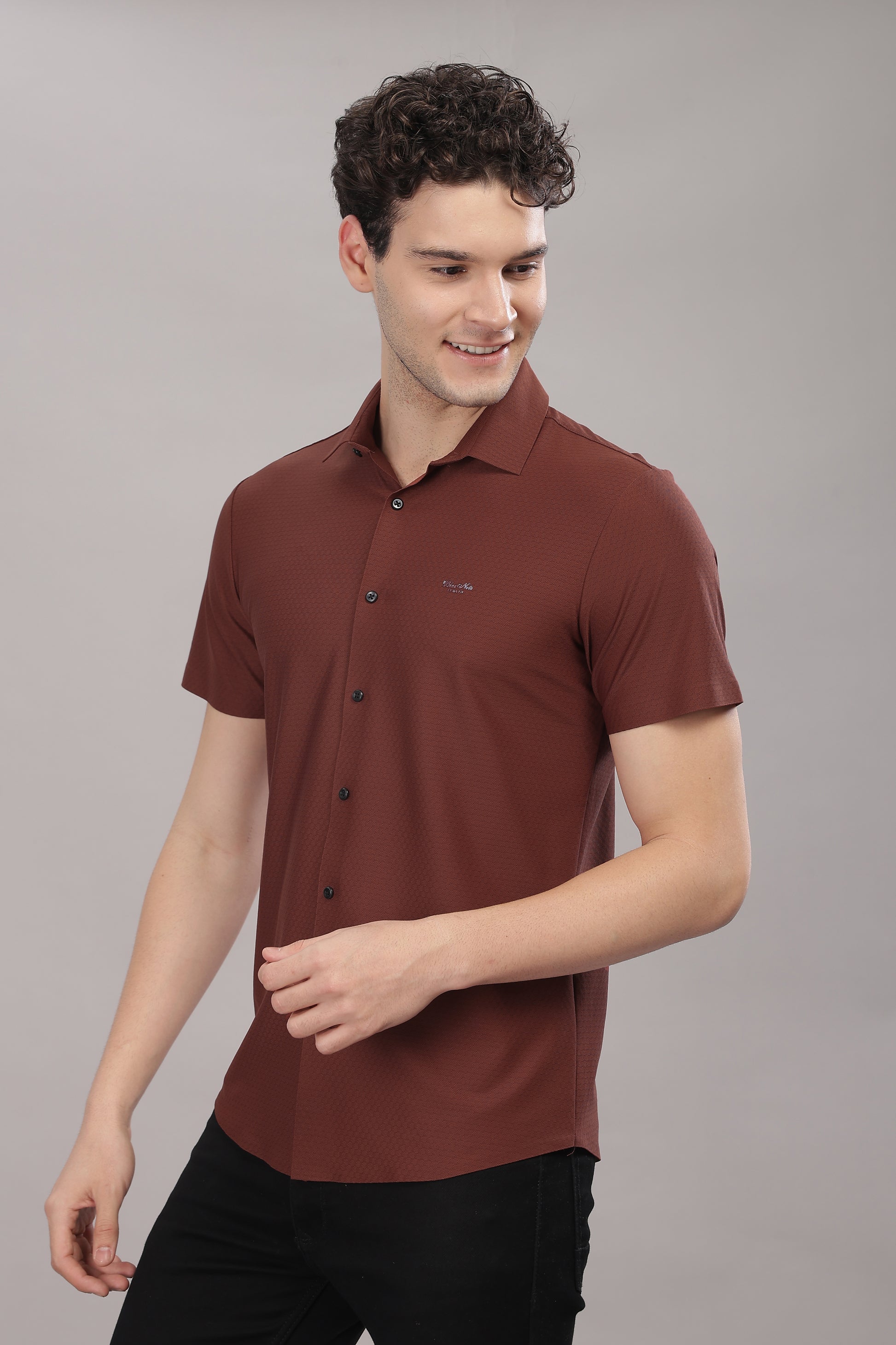 brown Casual stretchable shirts