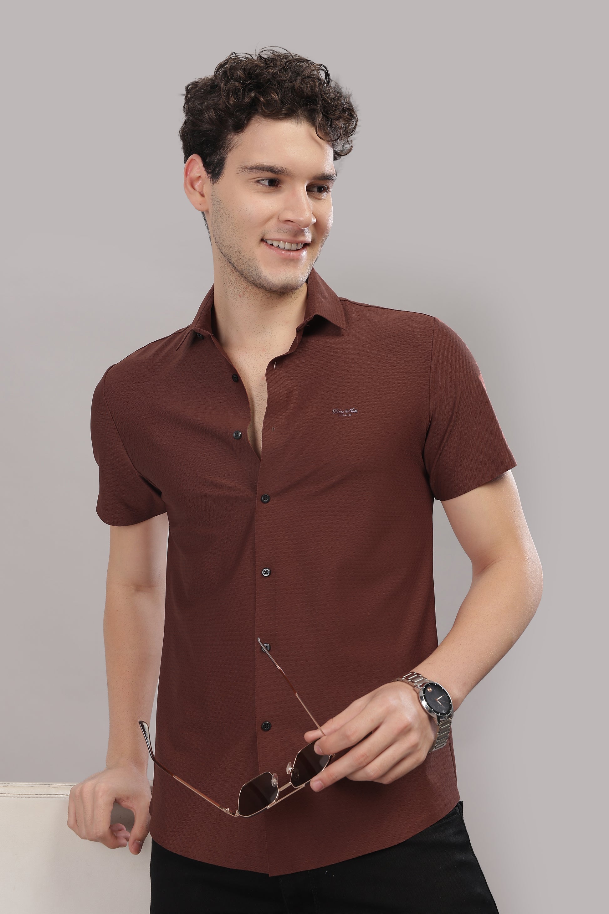 brown mens imported t shirts