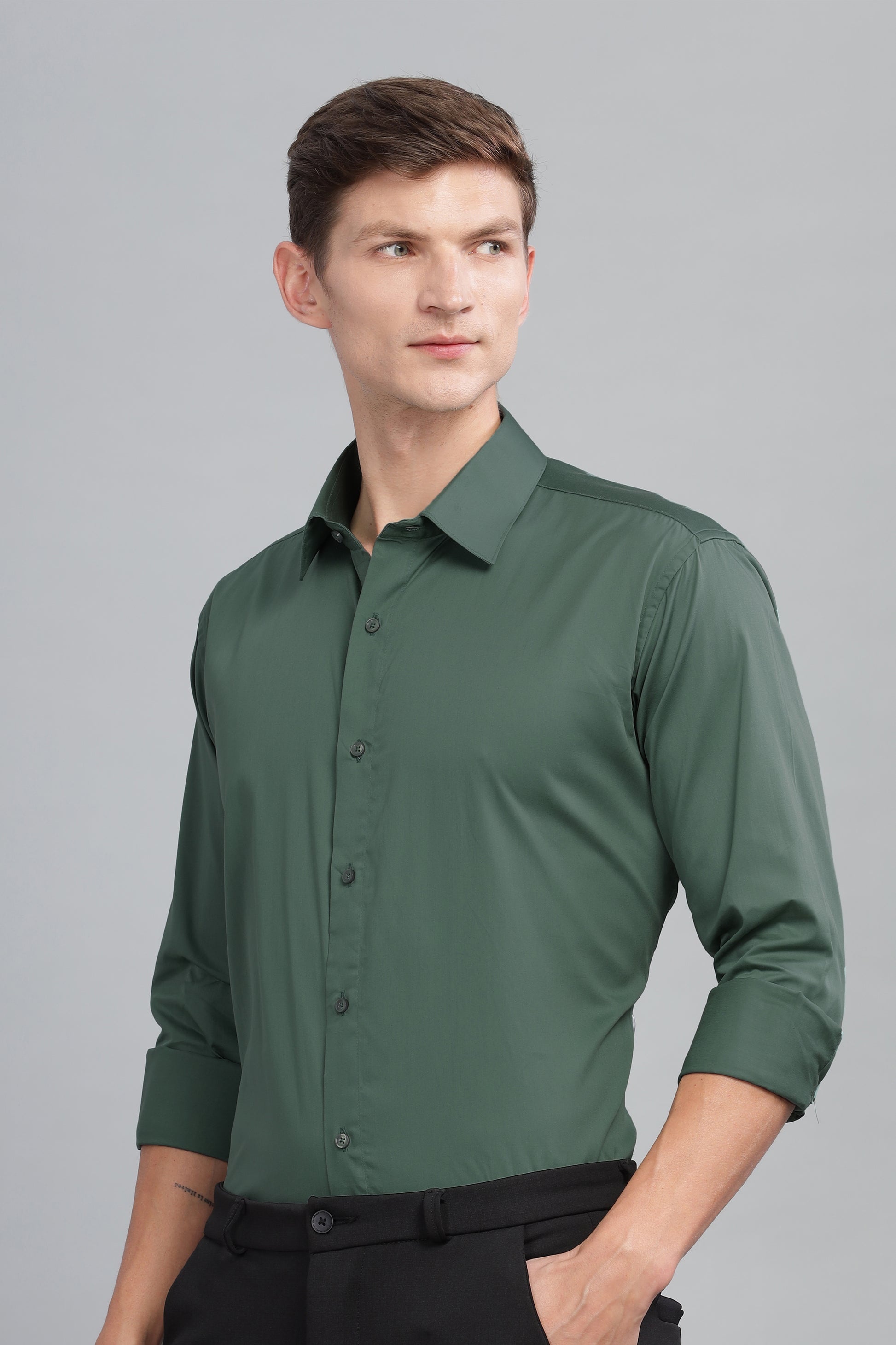 green cotton shirts for men branded