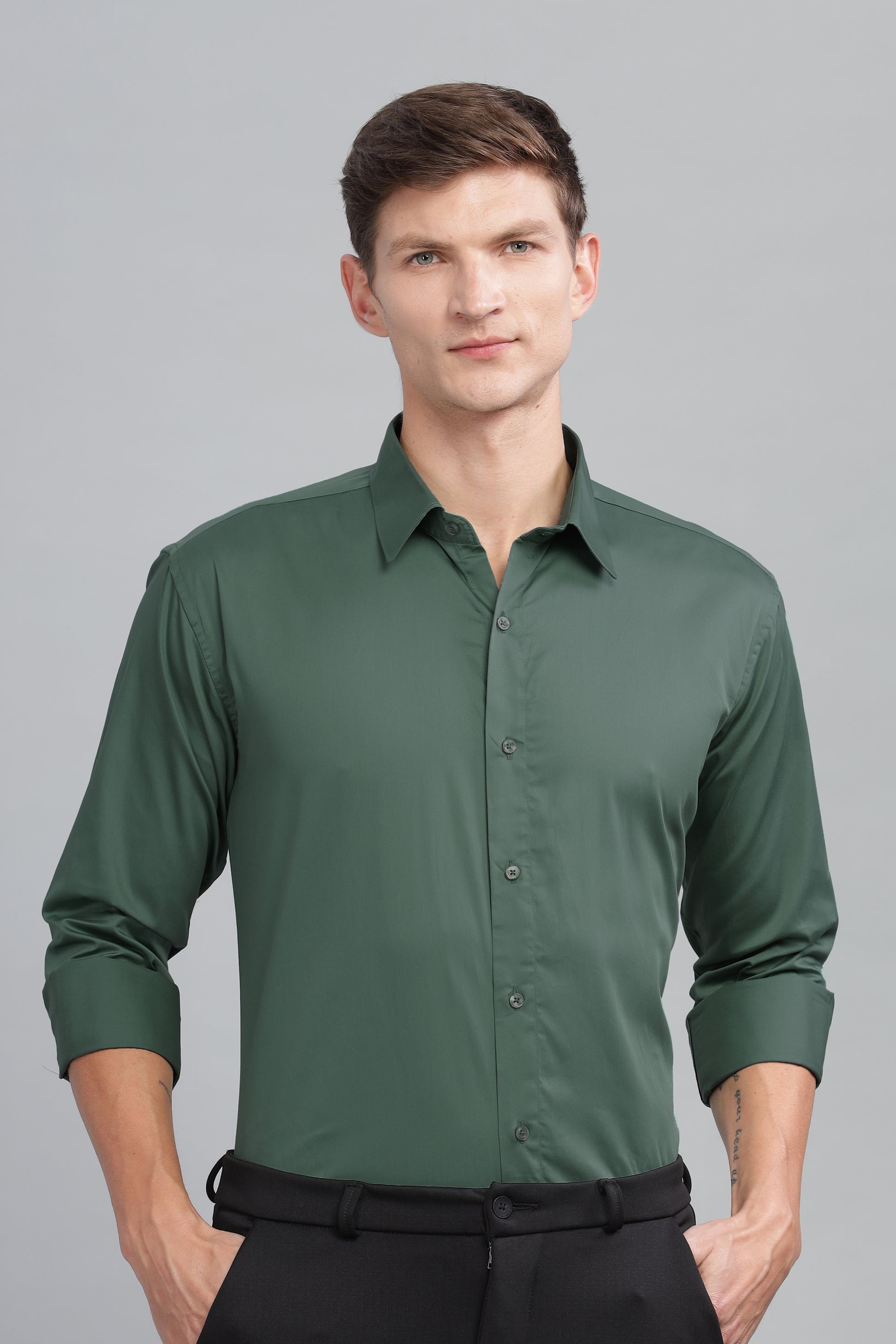 green high quality cotton shirts