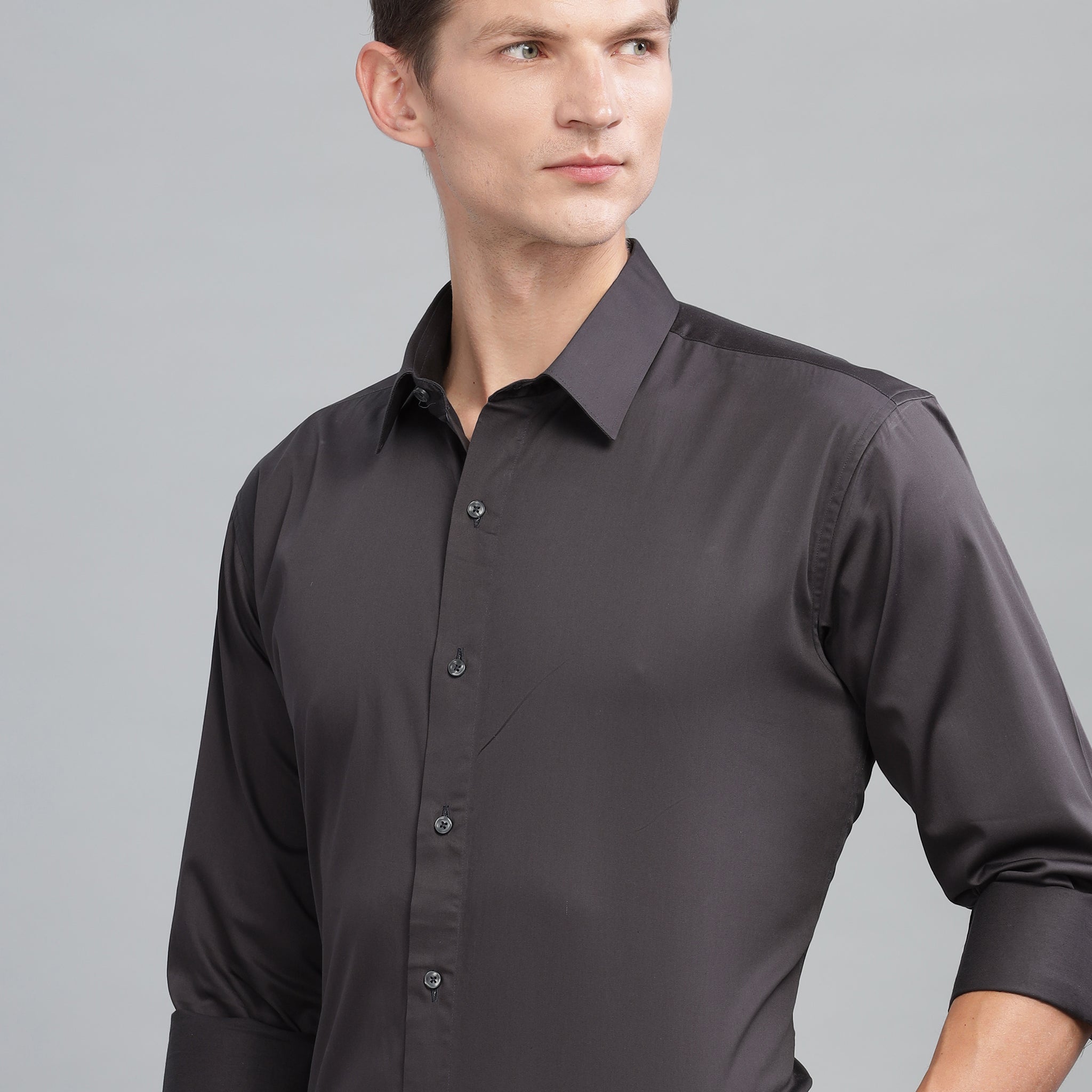 grey cotton shirts for men branded