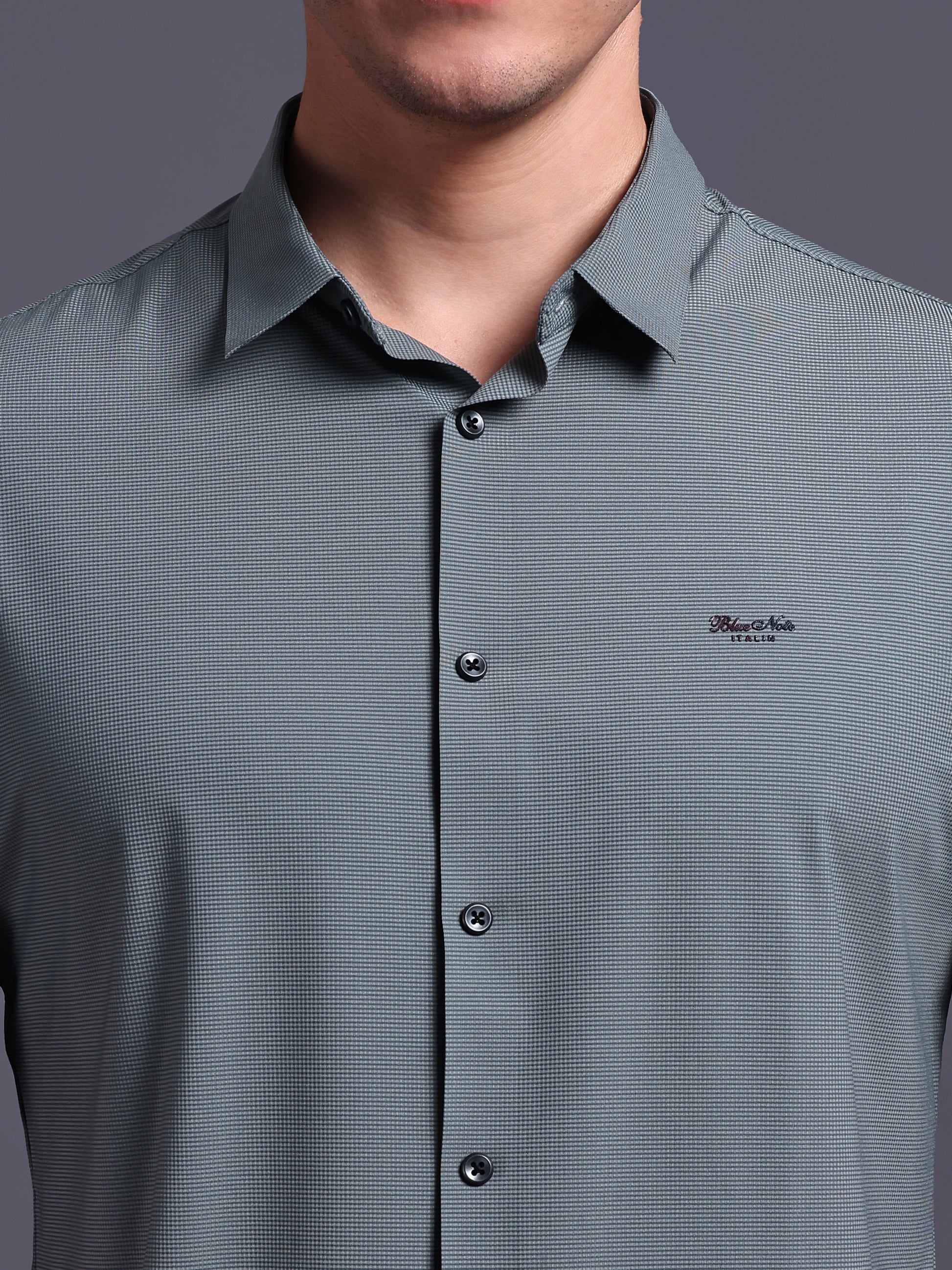 grey formal stretchable shirts