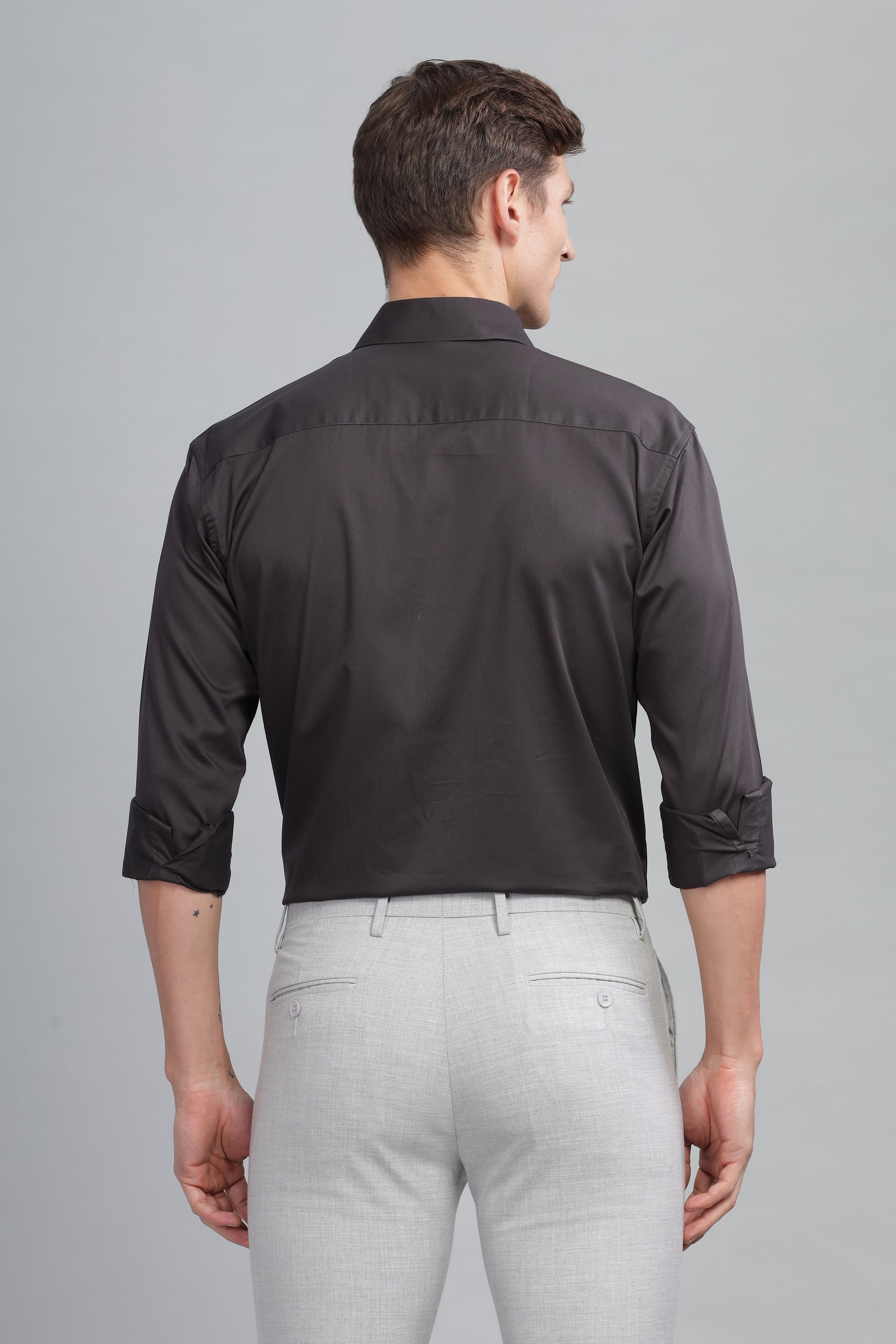 grey gents cotton shirt