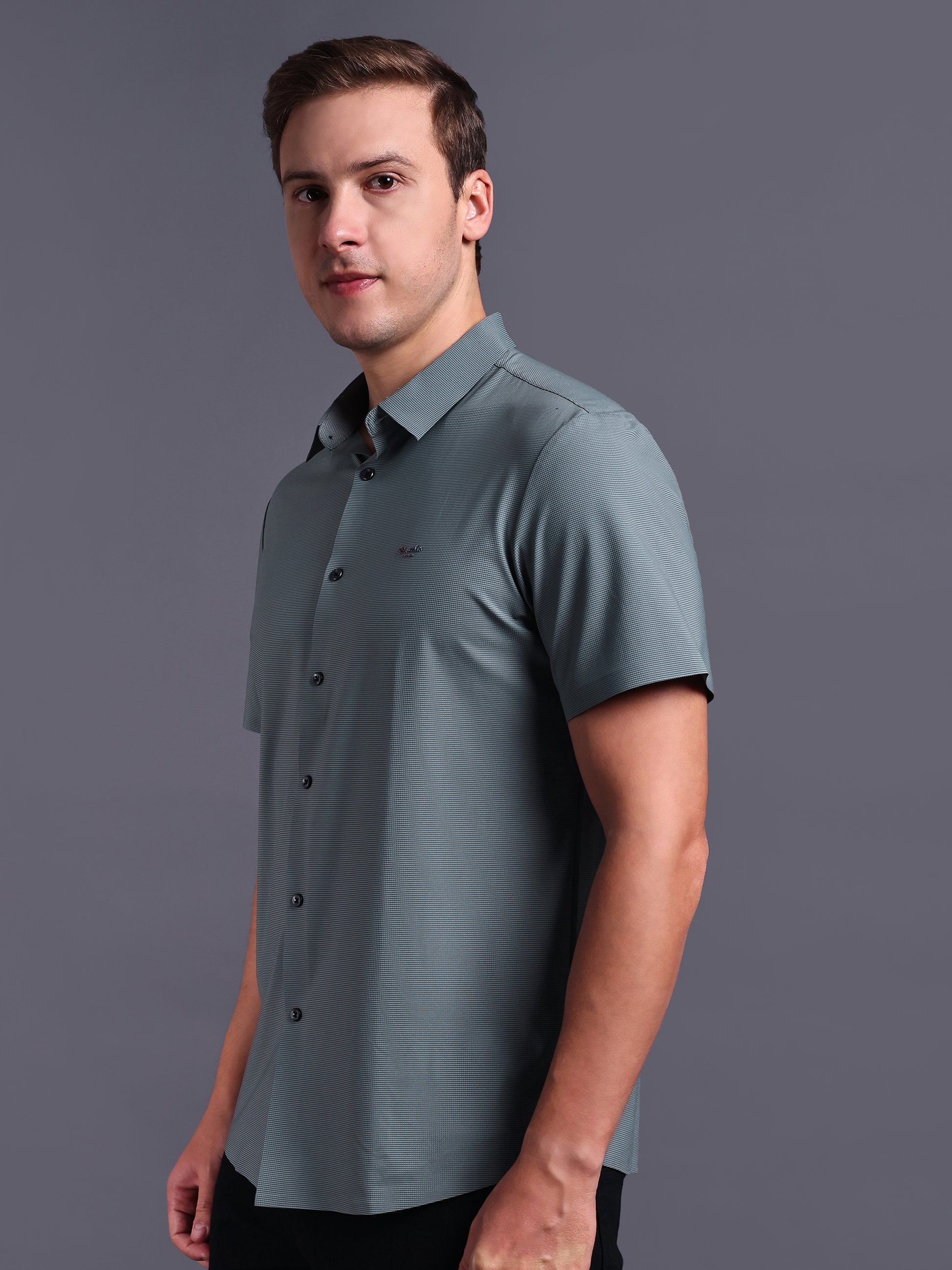 grey imported stretchable shirts for men