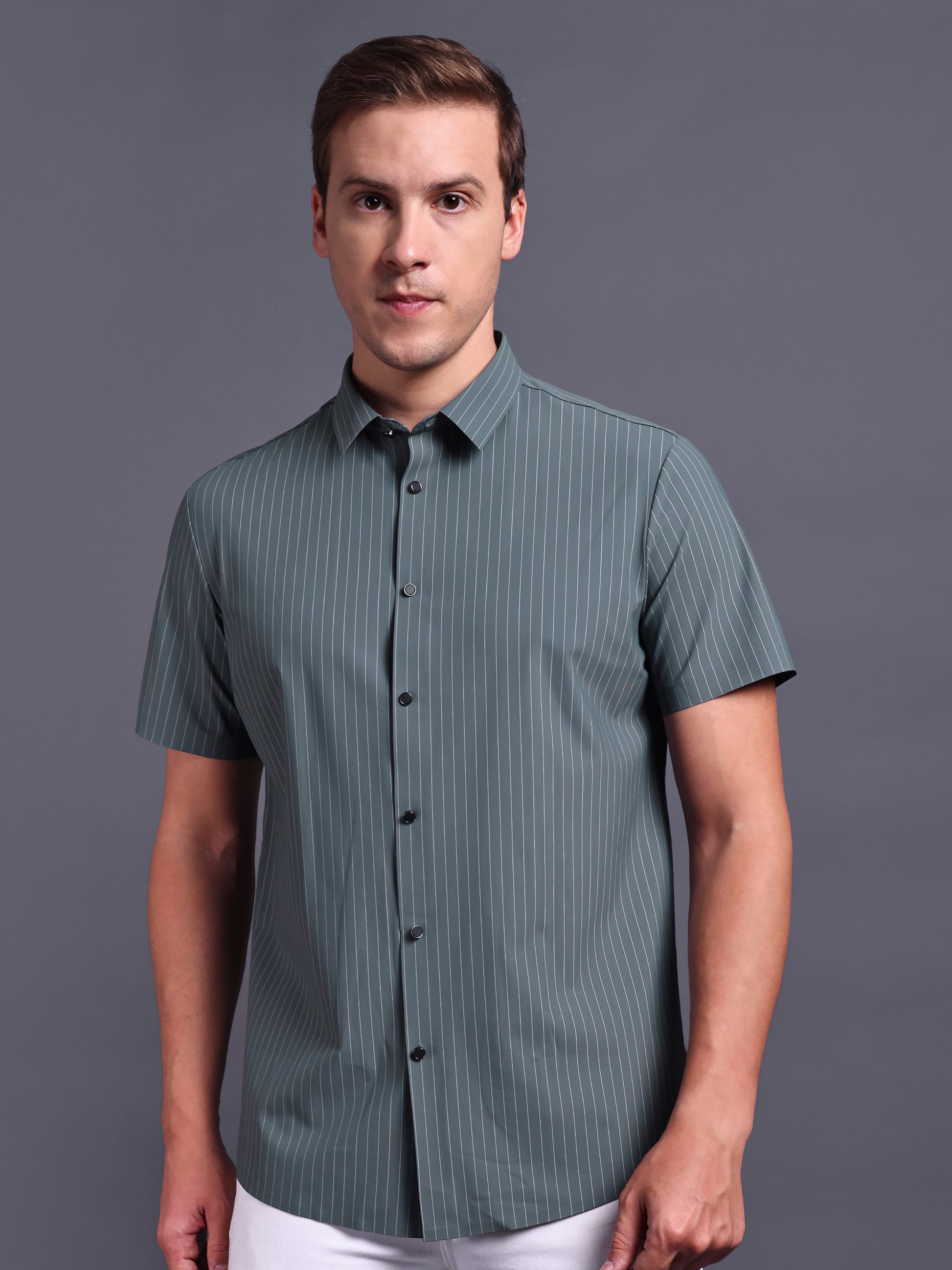 grey stripped imported mens shirts