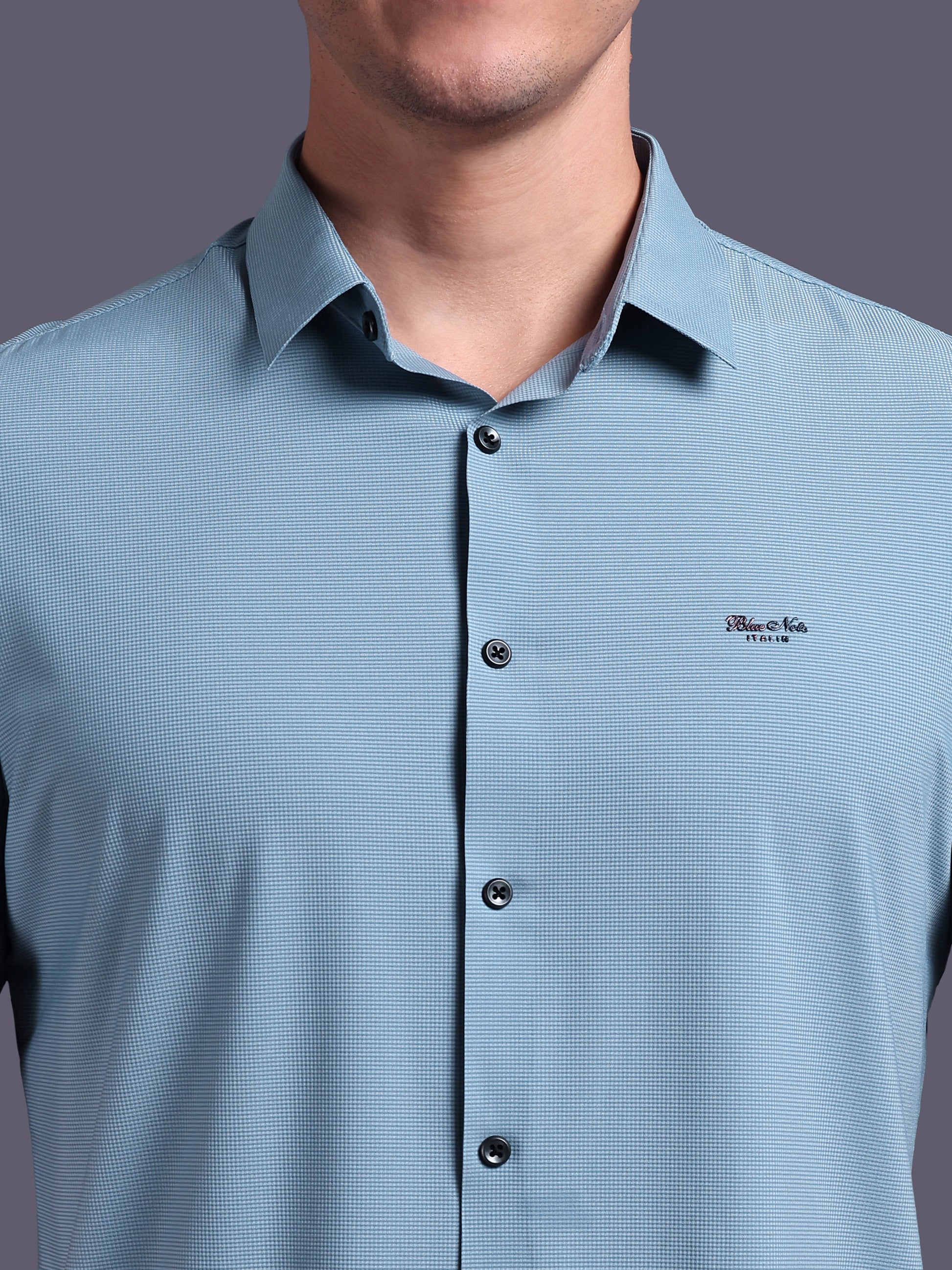 sky blue formal stretchable shirts