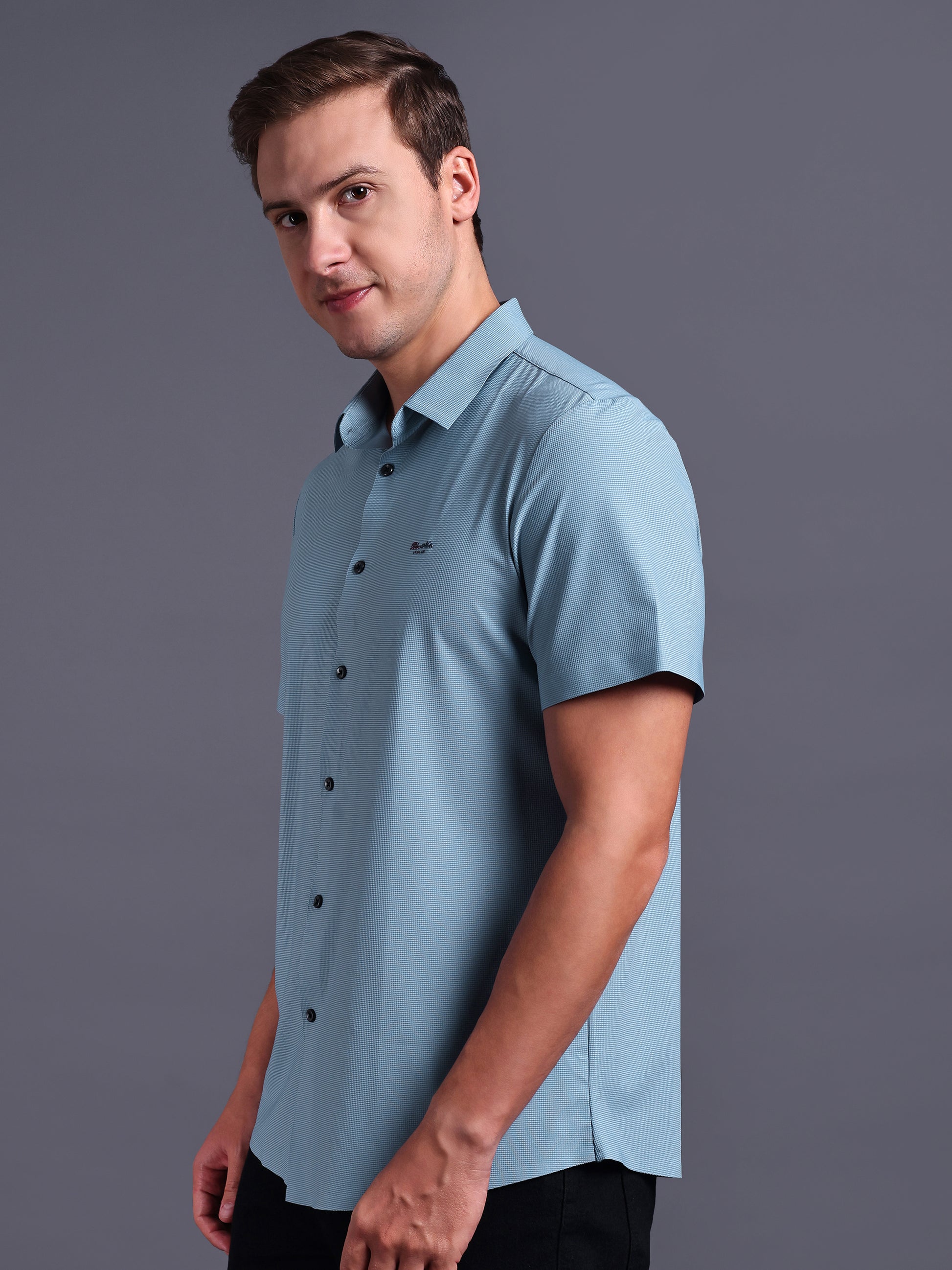 sky blue imported stretchable shirts for men