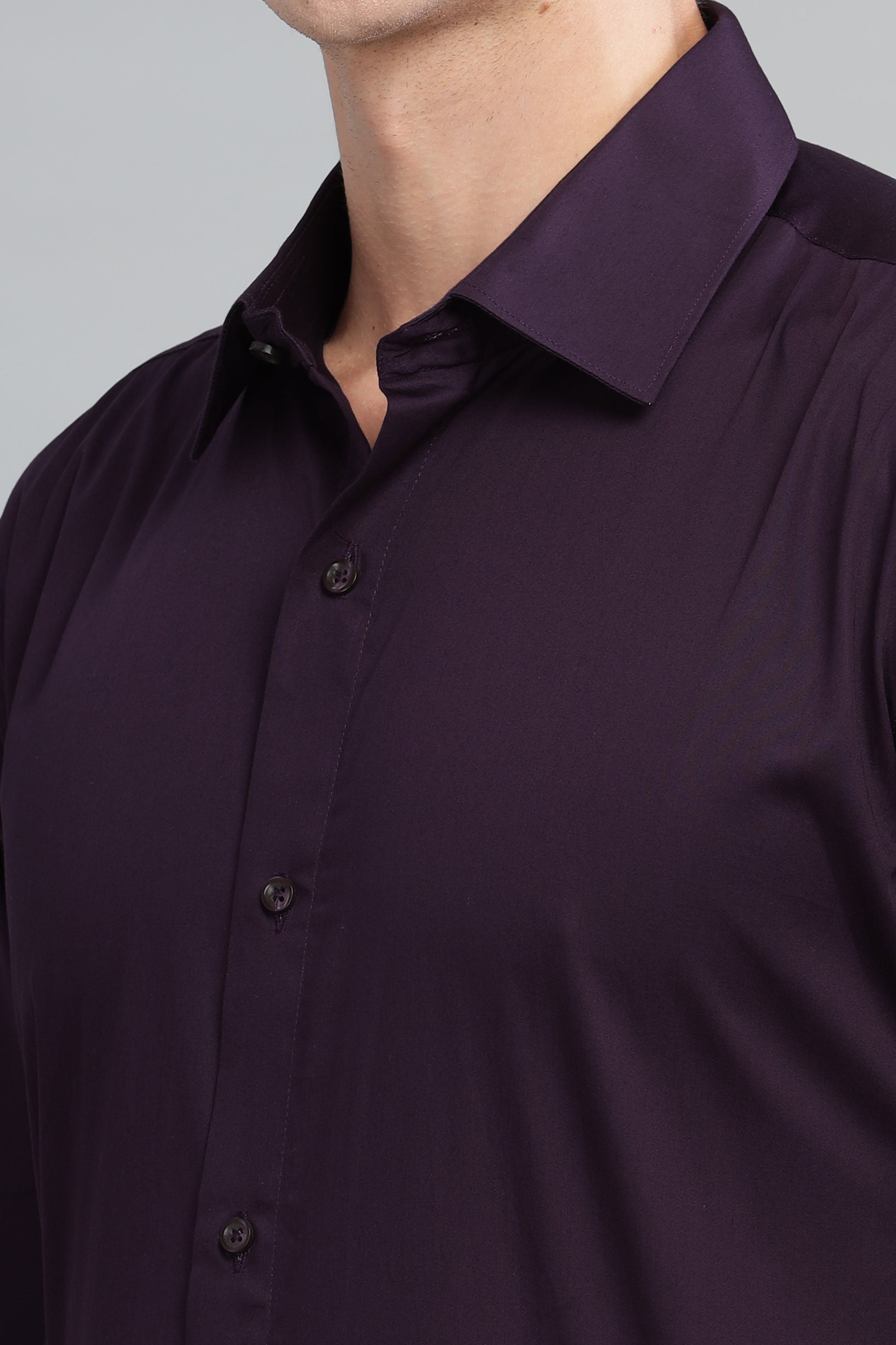 violet Giza satin cotton mens white shirt