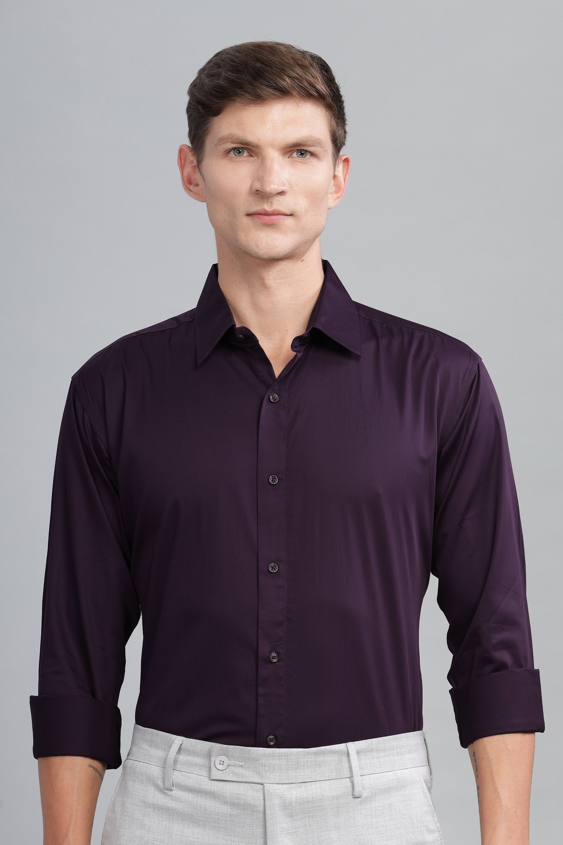 violet high quality cotton shirts