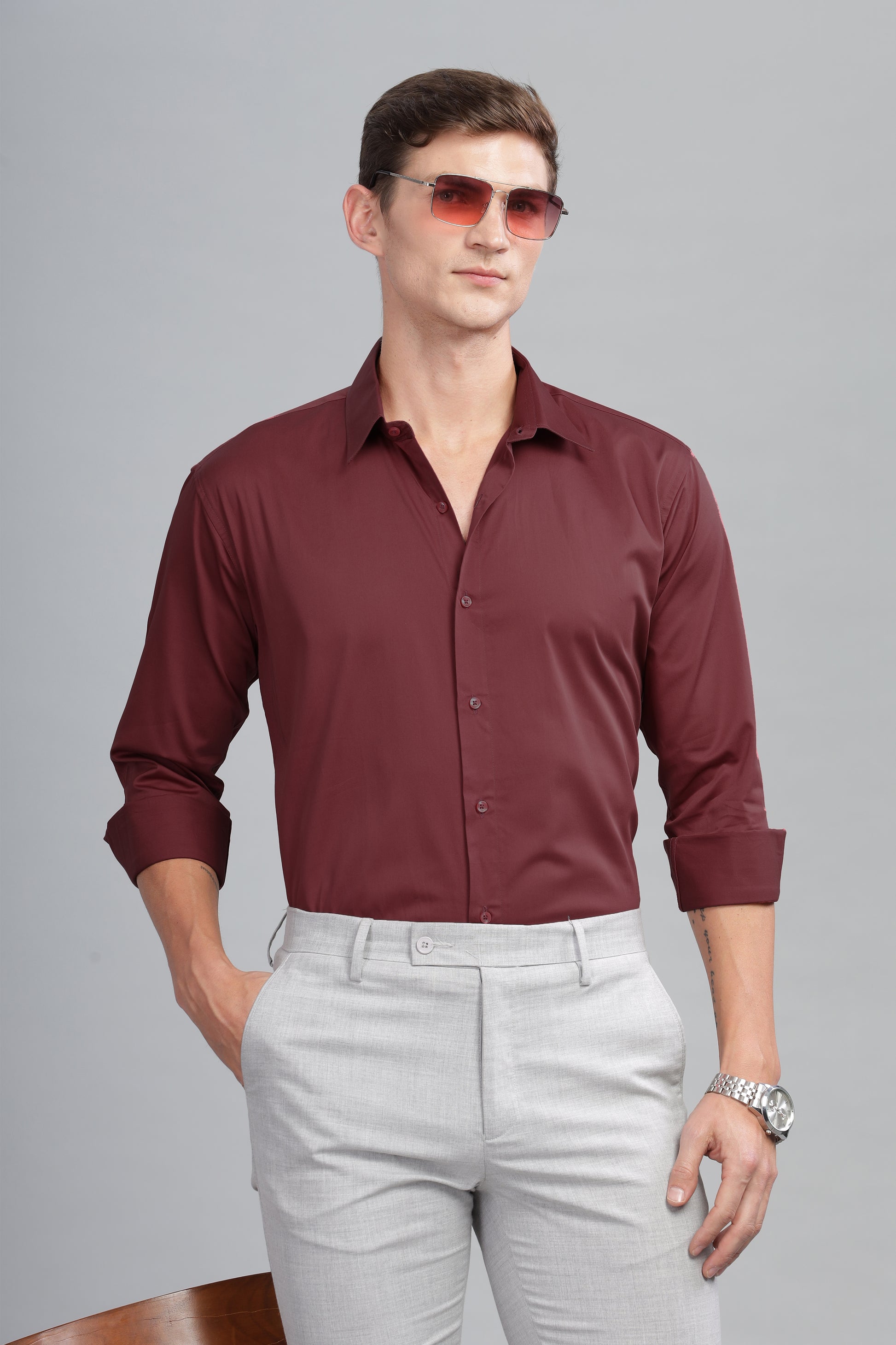 wine formal kapde pant shirt