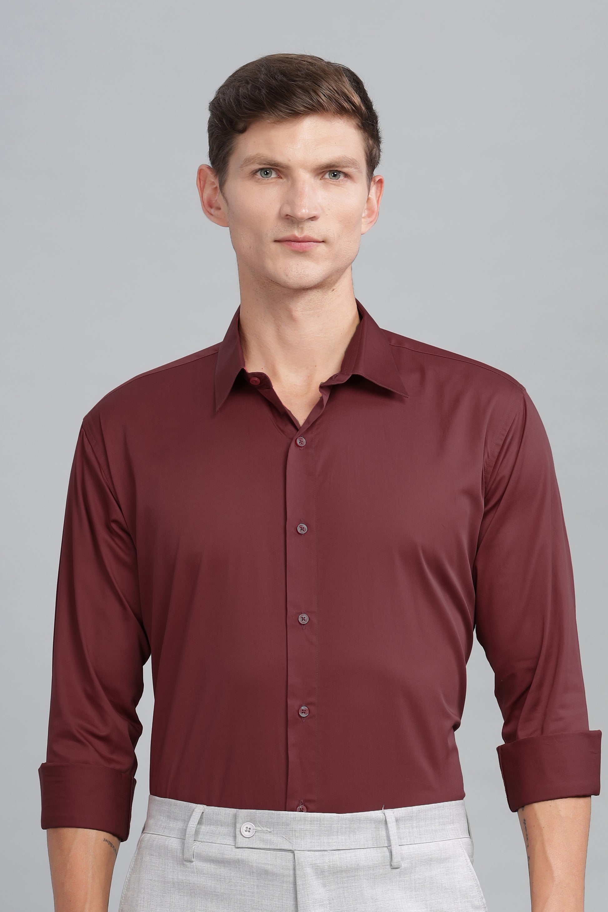 wine high quality cotton shirts